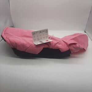 Gooby Wind Parka Pink Large small Dog Jacket  Fleece Lining Roll-Up Hood